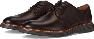 Johnston & Murphy Upton Plain Toe Mens Shoes Mahogany Full Grain : 11.5 W (EE), Suede/Leather