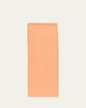 PIACENZA 1733 Mens Cashmere and Modal Eyelash-Fringe Solid Scarf