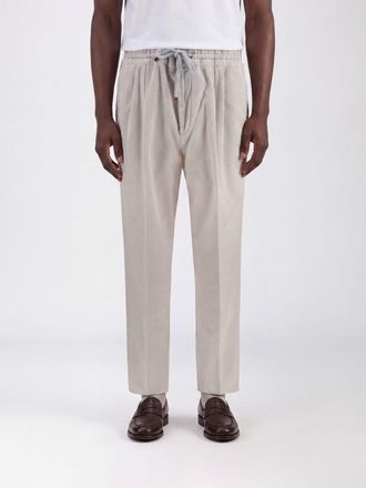 Brunello Cucinelli Pantaloni con coulisse in velluto a vita media