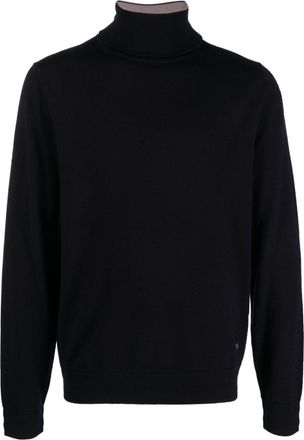 Paul Smith roll-neck merino wool jumper - men - Merino - L - Blue