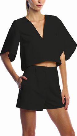 LBLC The Label Amalfi Deep V Blouse in Black at Nordstrom, Size X-Small