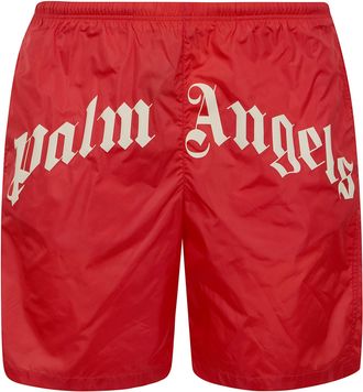 Palm Angels Curved Logo Swimshort