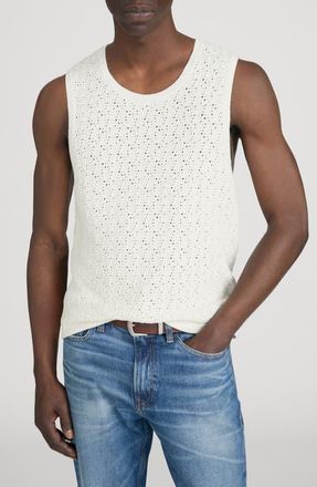 Frame Denim Open Stitch Sleeveless Sweater in Off White at Nordstrom, Size X-Large