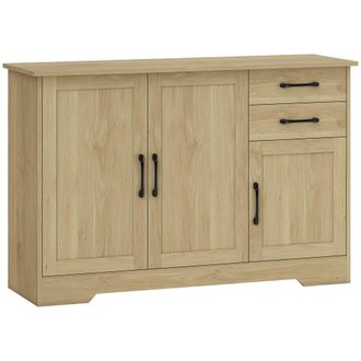 HOMCOM Aparador 120x38x79 cm madera natural