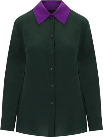 Max Mara Eccelso Shirt - Dames - Overhemden - Groen - 2XS - Overhemden