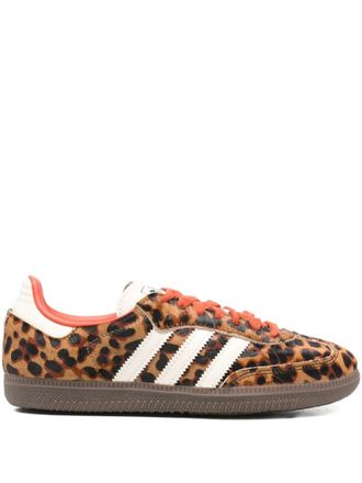 adidas Sneakers Samba OG con stampa animalier e righe - Marrone
