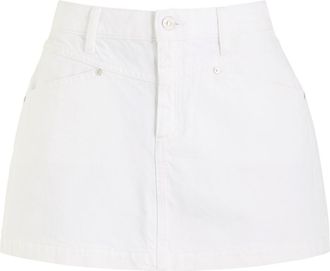 Paige Ryder Denim Mini Skirt - White - 27 (W27 / UK8-10 / S)