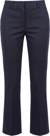 Jucca Geknipte broek - Dames - Vrijetijds broeken - Blauw - XS - Katoen - Broeken