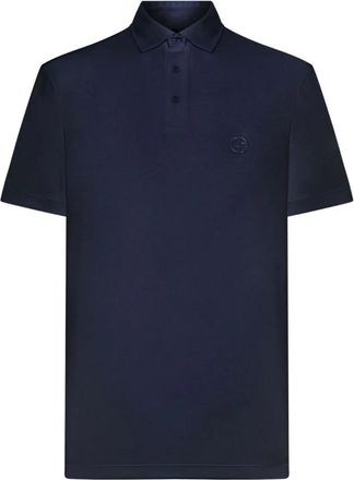 Giorgio Armani Pure Cotton Interlock Polo - Heren - Polos - Blauw - 2XL - Katoen - Tops