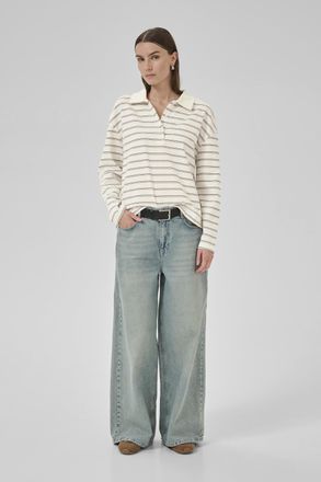 MY ESSENTIAL WARDROBE Blouse met lange mouwen AnnaMW Loose fit white