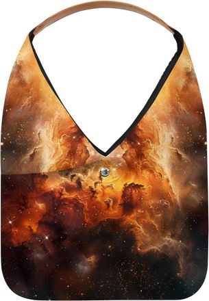 Generic Stars Nebula Reusable Lightweight Grocery Bags - Foldable Into Compact Pouch, Washable & Sturdy, Multipurpose for Shopping and Travel