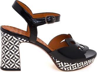 Chie Mihara Kemada Sandaal - Dames - Sandalen met hakken - Zwart - 36 EU - Leer - Schoenen