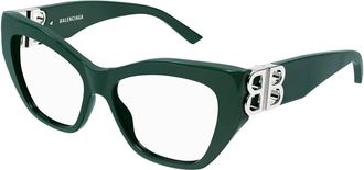 Balenciaga Groene Transparante Bril Bb 0312O Stijl - Dames - Brillen - Groen - 53 MM - Accessoires