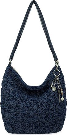 The Sak Sequoia Hobo Hand Crochet Bag in Denim Primrose Straw at Nordstrom
