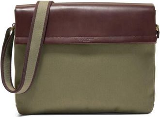 Cole Haan Judson Brushed Twill Messenger Bag in Olive Green/Ch Madiera at Nordstrom