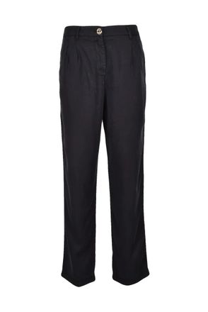 Twin-Set Straight-Leg Chino Pants with Cinched Waist