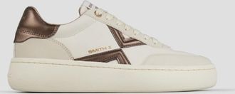 Alexander Smith Ocean Woman in white with bronze side logo and heel