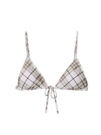Burberry Geruite bikinitop - Beige