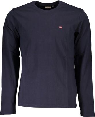 Napapijri Geborduurd Logo Longsleeve T-Shirt - Heren - Longsleeves - Blauw - S - Tops