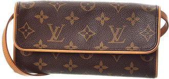 Louis Vuitton Brown Monogram Canvas Pochette Twin Pm (Authentic Pre-Loved)