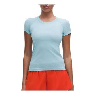 lululemon (WMNS) LULULEMON Swiftly Tech T-Shirt 2.0 Waist Length Foam Blue LW3FQHS-1140704639