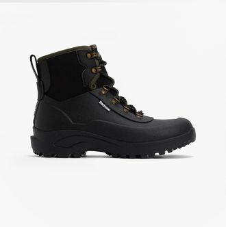 Barbour Marlow Mens Lace Up Wellies Black Rubber - Size UK 12