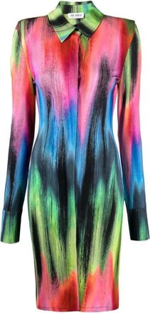 The Attico Elton Overhemdjurk - Dames - Shirt Kleedjes - Veelkleurig - XS - Kleedjes