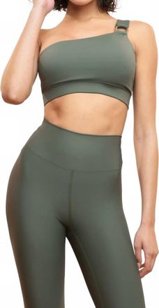 Heroine Sport O-Bra One-Shoulder Sports Bra In Sage