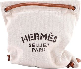 Herm&egrave;s Beige Canvas Aline Bag Toile Mm (Authentic Pre-Loved)