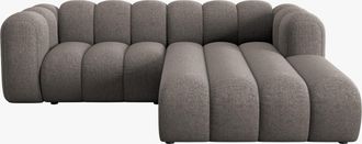 MICADONI 3-Sitzer Design Modul Ecksofa Lupine mit Eckteil rechts - Chenille-Bezug