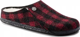 Birkenstock Womens Zermatt Shearling Shoes - Narrow Width In Plaid Red
