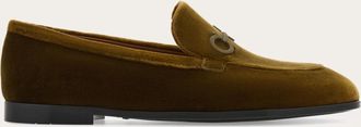 Ferragamo Donna Mocassino morsetto Gancini Verde Taglia 35.5