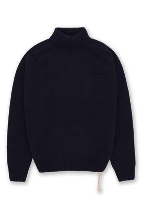 Fortela Mallory Merino Wool High Neck Sweater in Navy Blue at Nordstrom, Size Medium Eu