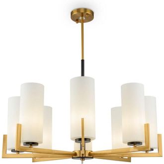 Maytoni Maytoni - Fortano Moderna L&aacute;mpara De Ara&ntilde;a De Lat&oacute;n De 8 Luces Fortano Con Pantalla De Cristal