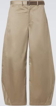 sacai Cotton chino barrel-leg pants