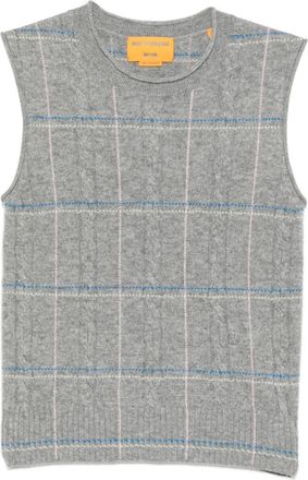 Guest In Residence Geruit gilet - Grijs