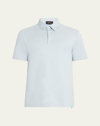 Brioni Mens Jersey Pique Polo Shirt