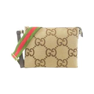 Gucci Pre-owned Jumbo GG Canvas Shoulder Bag - Dames - Pre-owned - Bruin - Maat: ONE Size