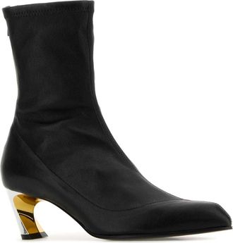 Alexander McQueen Womens Armadillo Ankle Boot Black Leather