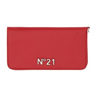 N&deg;21 Clutches, female, Red, Size: ONE SIZE Logo Plaque Wallet