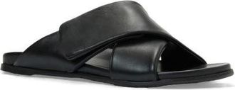 Aquatalia Cabra Slide Sandal in Black Nappa at Nordstrom, Size 11