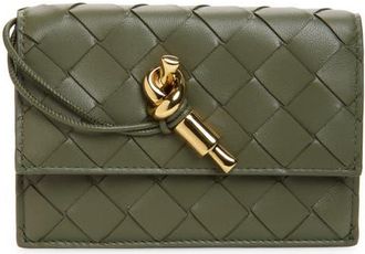 Bottega Veneta Andiamo Slip Intrecciato Leather Zip Card Case in 3293 Pickle-Muse Brass at Nordstrom