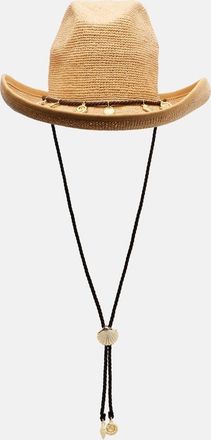 Os&eacute;ree Os&eacute;ree Embellished raffia cowboy hat