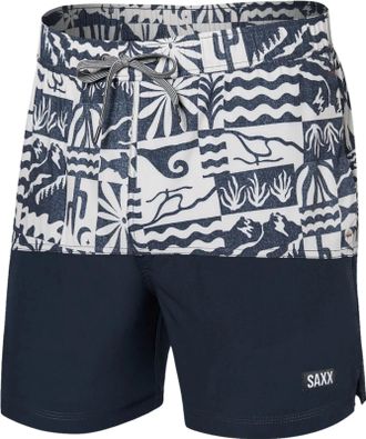 Saxx Saxx Oh Buoy Trunk Shorts Mens Black Printed 5 Inseam Swimwear JZZ912