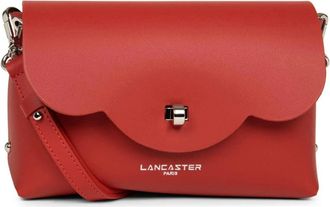 Lancaster City Flore Rood/Champagne Crossbody Tas - Dames - Schoudertassen - Rood - ONE Size - Leer - Tassen