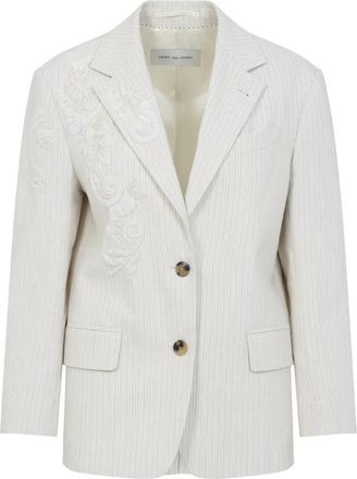 Dries Van Noten Tailored Blazer - Dames - Blazers - Beige - M - Katoen - Jassen