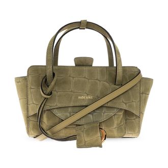 Hidesins Tassen, Dames, Groen, ONE Size, Leer, Flap Small Bag