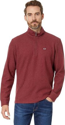 Vineyard Vines Saltwater Quarter Zip Mens Sweatshirt Crimson : LG, Cotton/Polyester