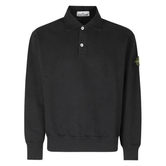 Stone Island LS Polo - Heren - Sweatshirts & Hoodies - Zwart - Maat: XL Katoen
