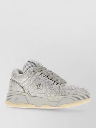 Amiri suede leather crystal low-top sneakers